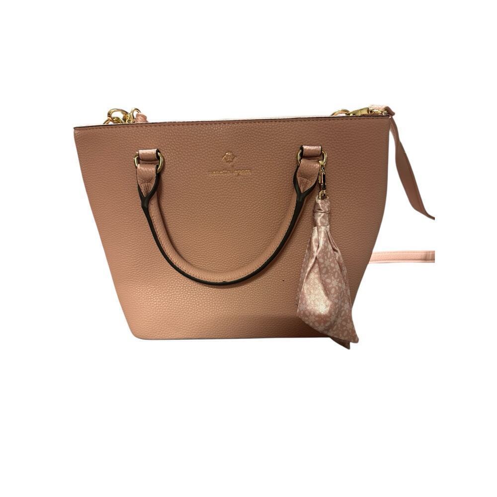 Nanette Lapore Leather Crossbody Convertible Handbag Pink